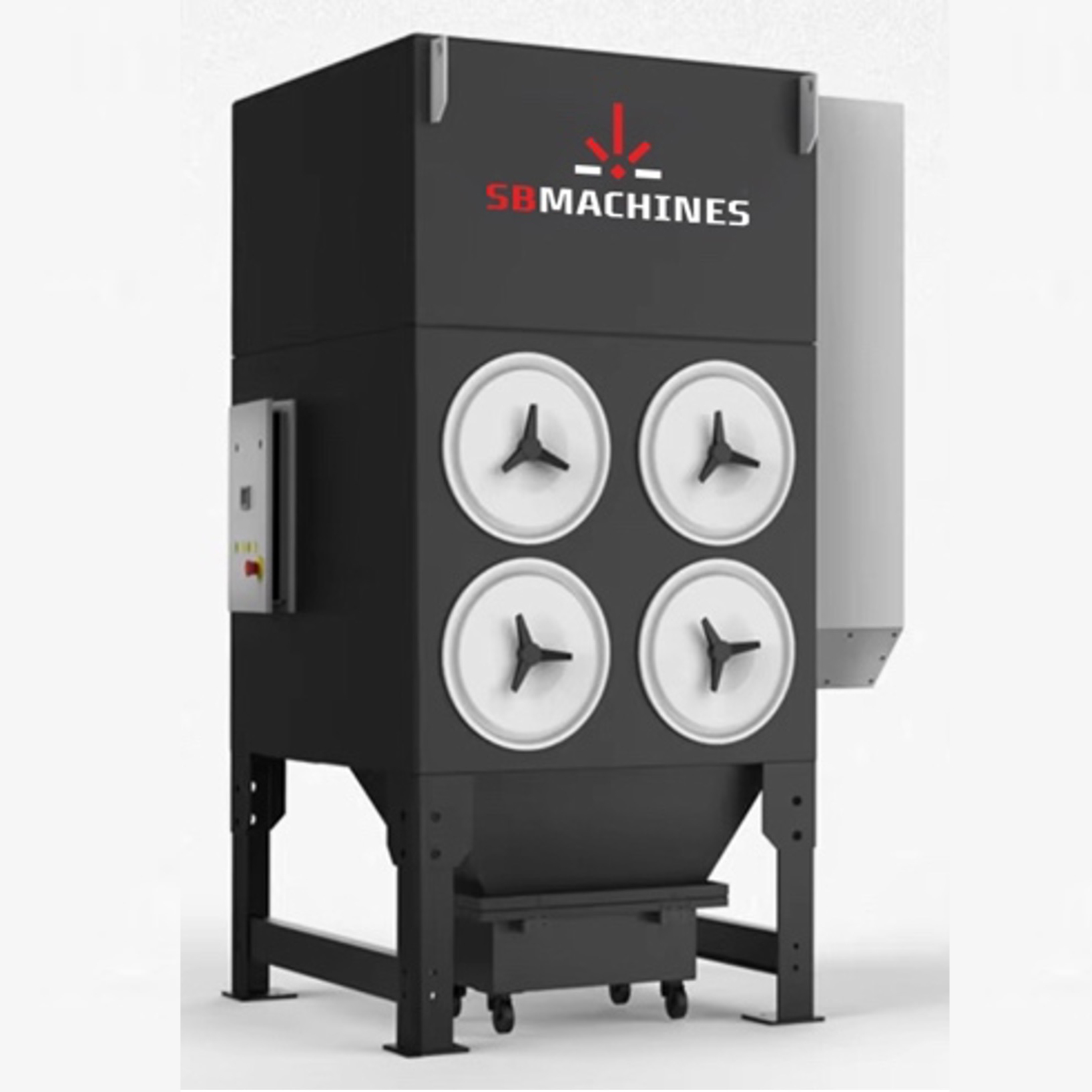 Filtration and ventilation system removing dust and smoke during laser cutting