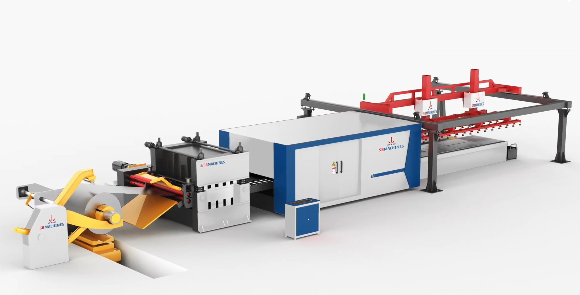 SBMachines Coil-Fed Laser Cutting Line SBMachines coil-fed laser blanking line
