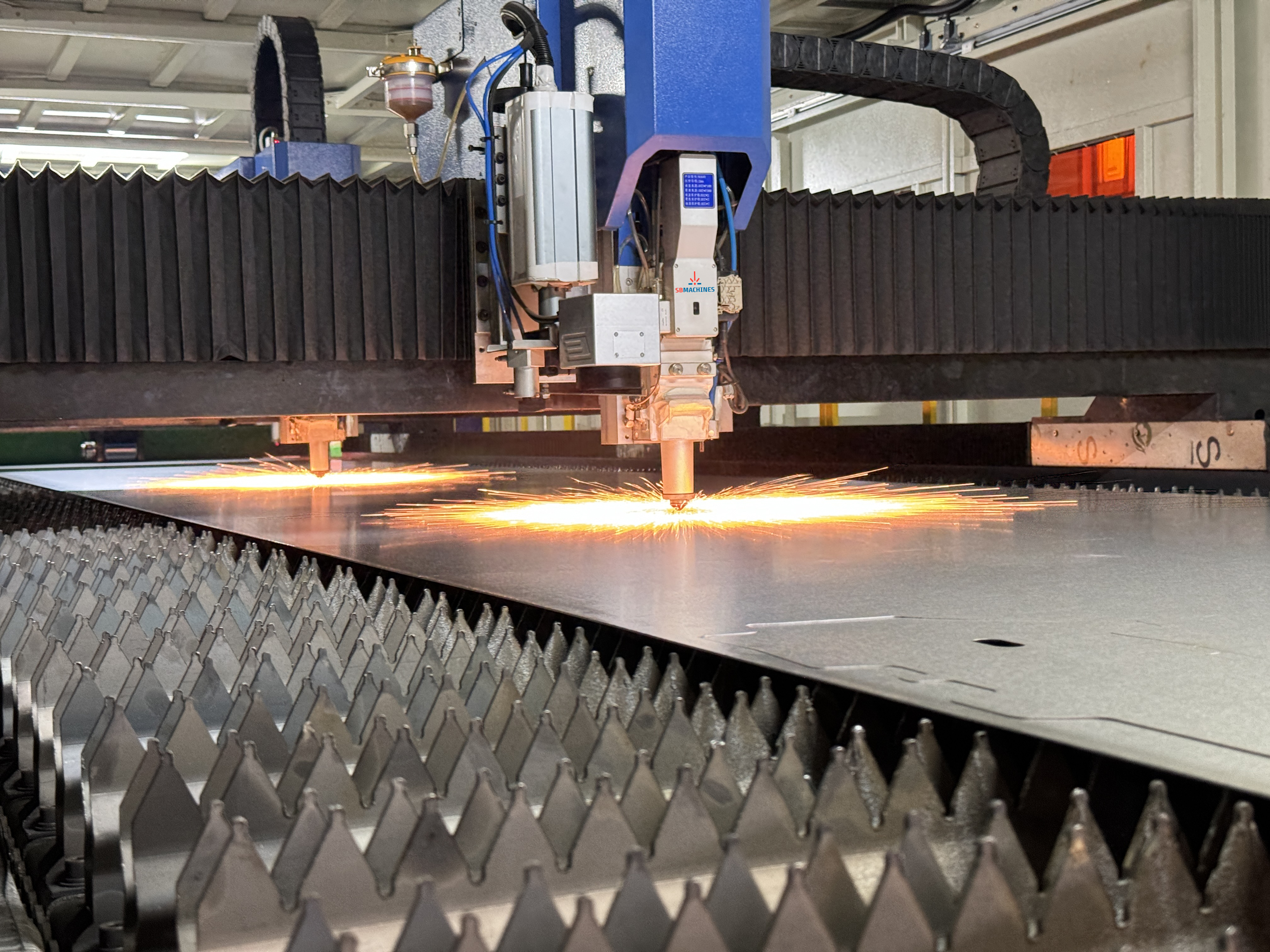 Multi-gantry system boosting coil laser production speed