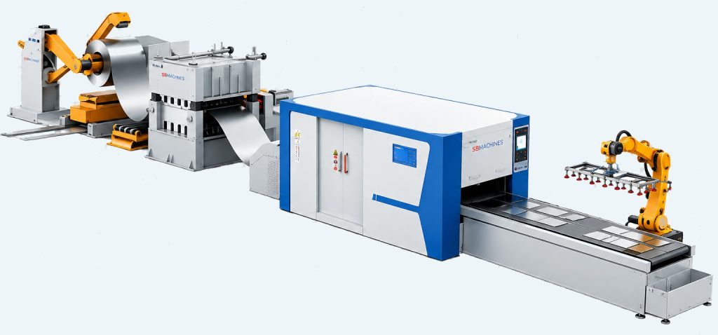 SU3E coil-fed laser line with robotic sorting at EuroBLECH 2026